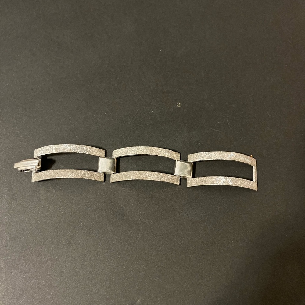 Piane Gonda Vintage 3 Link Textured Sterling Bracelet